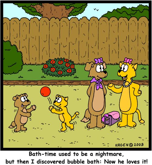 'Bath-time used to be a nightmare, but then I discovered bubble bath: Now he loves it!'