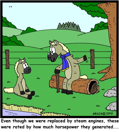 'Even though we were replaced by steam engines, these were rated by how much horsepower they generated...'
