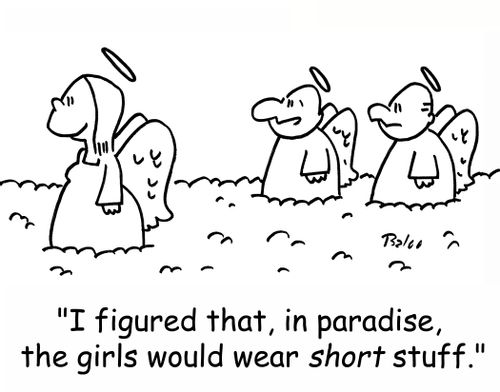 'I figured that, in paradise, the girls would wear SHORT stuff.'