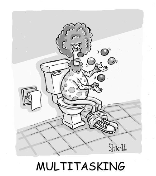Multitasking.