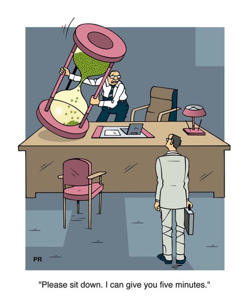 Please sit down. I can give you five minutes.