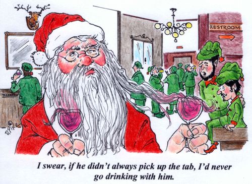 'I swear, if he didn't always pick up the tab, I'd never go drinking with him.'
