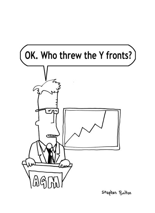 OK? Who threw the Y fronts?