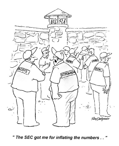 'The SEC got me for inflating the numbers..'