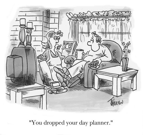 "You dropped your day planner."