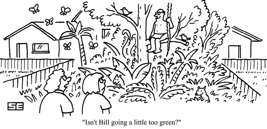 "Isn't Bill going a little too green?"