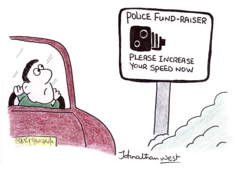 Speed camera: 'Police fund-raiser, please increase your speed now.'