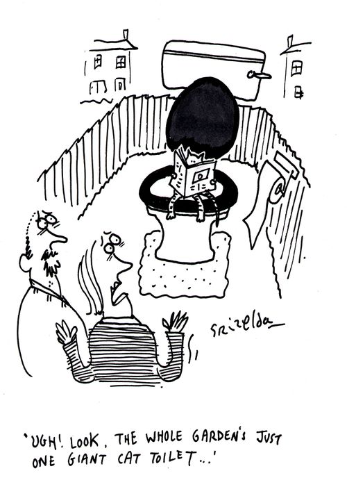 'Ugh Look The whole garden is just one giant cat toilet'