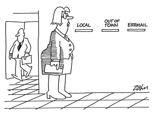 3 mail boxes: Local, Out of Town, Errmail.