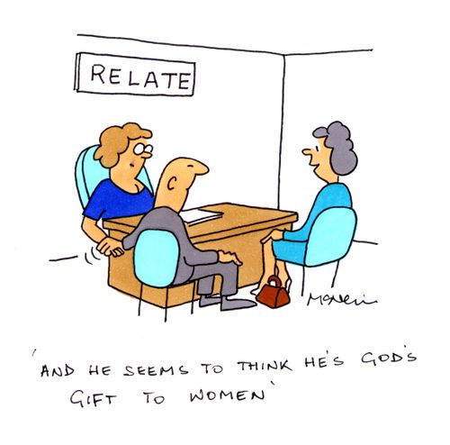 'And he seems to think he's God's gift to women.'