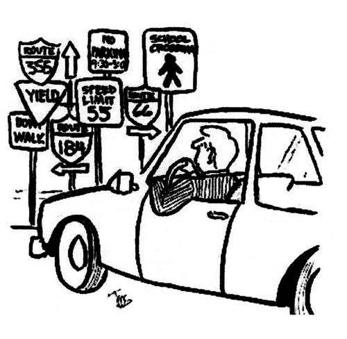 Road signs.