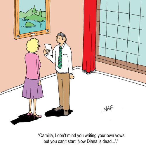 'Camilla, I don't mind you writing your own vows but you can't start 'Now Diana is dead...''