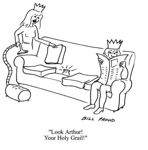 'Look Arthur!  Your Holy Grail!'