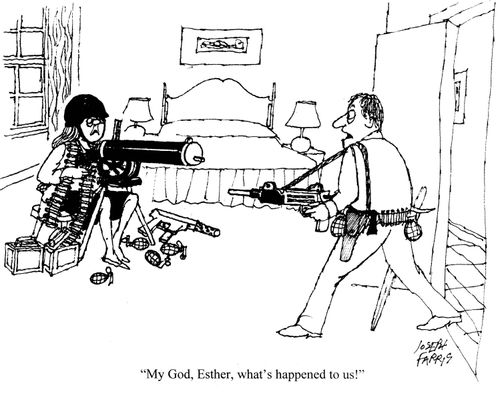 My God, Esther, what's happened to us!