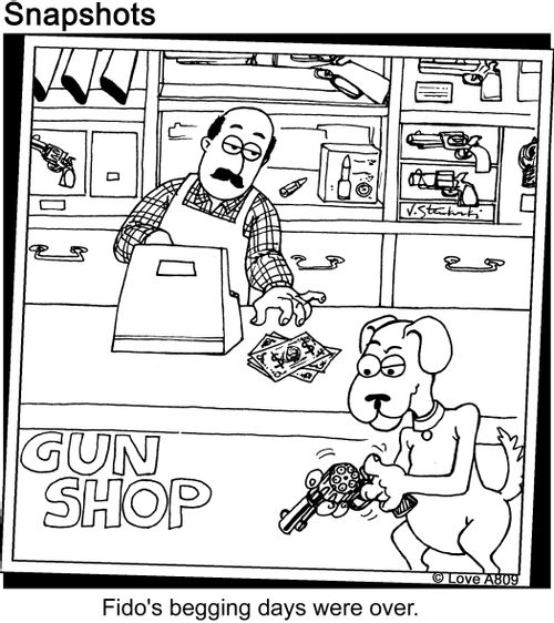 Fido's begging days were over.