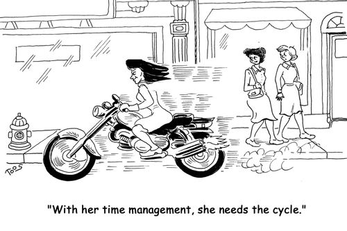 'With her time management, she needs the cycle.'