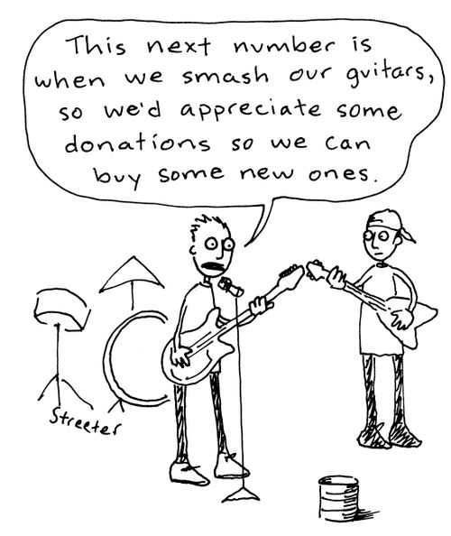 This next number is when we smash our guitars...