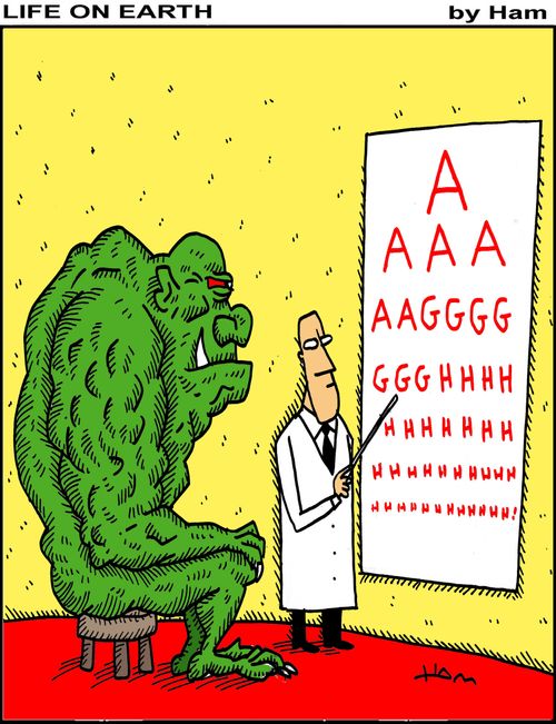 Monster in optician.
