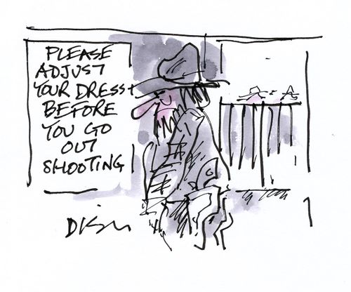 Please adjust your dress before you go out shooting.