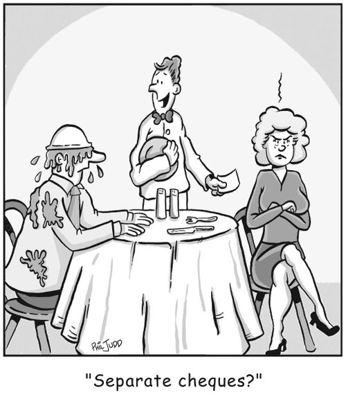 'Seperate cheques?'