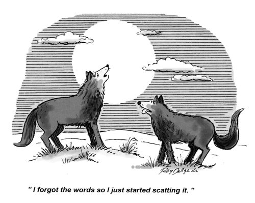 'I forgot the words so I just started scatting it.'