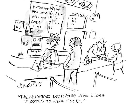 'The number indicates how close it come to real food.'