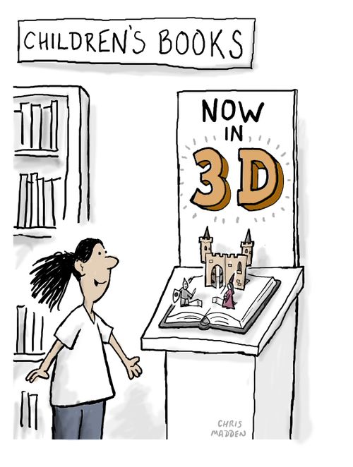 Early 3D technology applied to a book - creating a pop-up book
