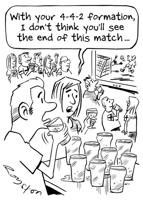 'With your 4-4-2 formation I don't think you'll see the end of this match.'