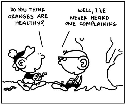 'Do you think oranges are healthy?'