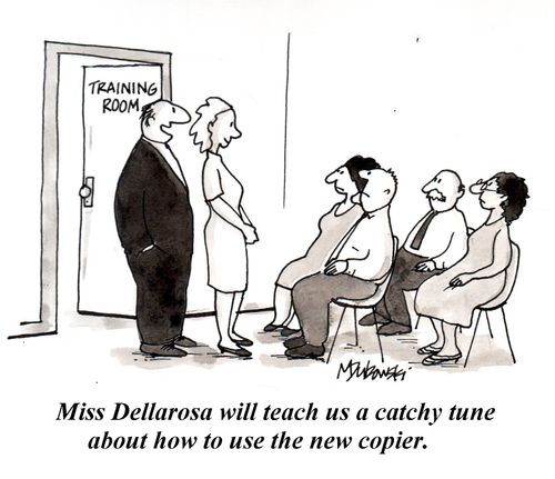 Mrs Dellarosa will teach us a catch tune about how to use the new copier.