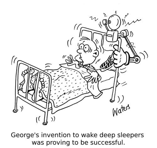 George's invention to wake deep sleepers was proving to be successful.