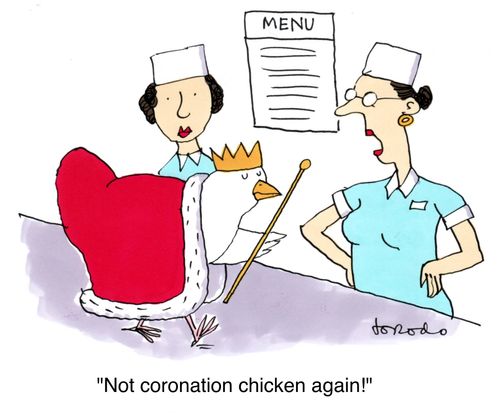 'Not coronation chicken again!'