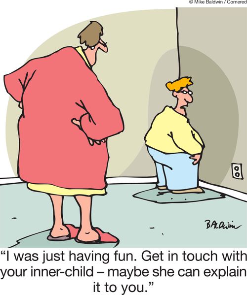 'I was just having fun. Get in touch with your inner-child ��' maybe she can explain it to you.'