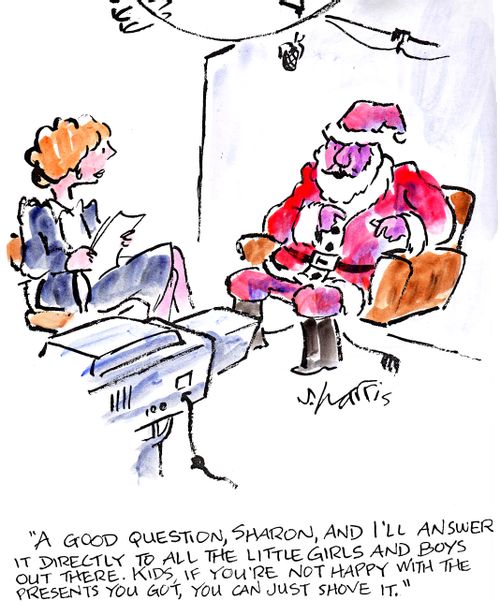 'If you're not happy with the presents you got, you can just shove it.'