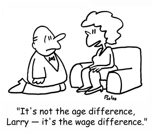 'It's not the age difference, Larry - it's the wage difference.'