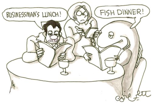 'Businessman's lunch...Fish dinner!