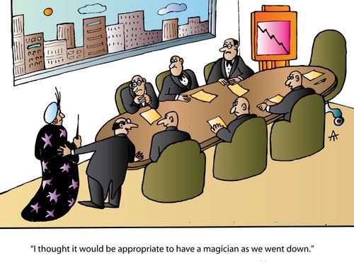 'I thought it would be appropriate to have a magician as we went down.'