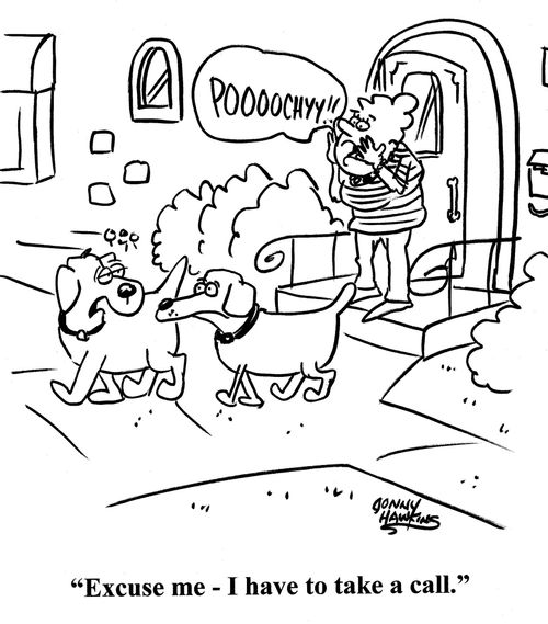 'Excuse me - I have to take a call.'