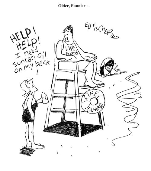 'Help! Help! I need suntan oil on my back.'