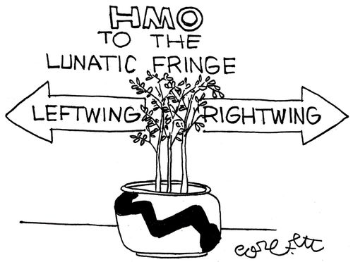 HMO to the Lunatic Fringe: 'Leftwing...Rightwing'.