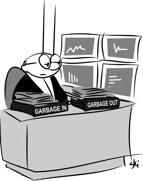 Garbage in, garbage out desk organisers.