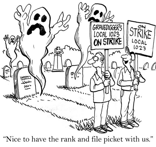 'Nice to have the rank and file picket with us.'