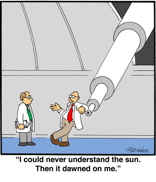 'I could never understand the sun. Then it dawned on me.'