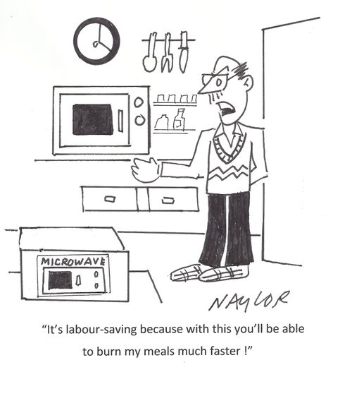 'It's labour-saving because with this you'll be able to burn my meals much faster!'