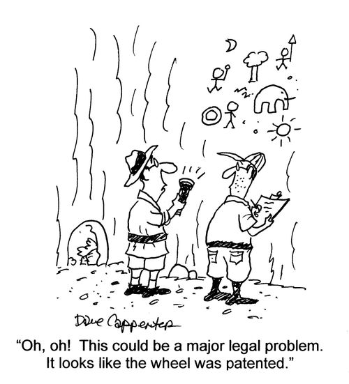'Oh, oh! This could be a major legal problem. It looks like the wheel was patented.'