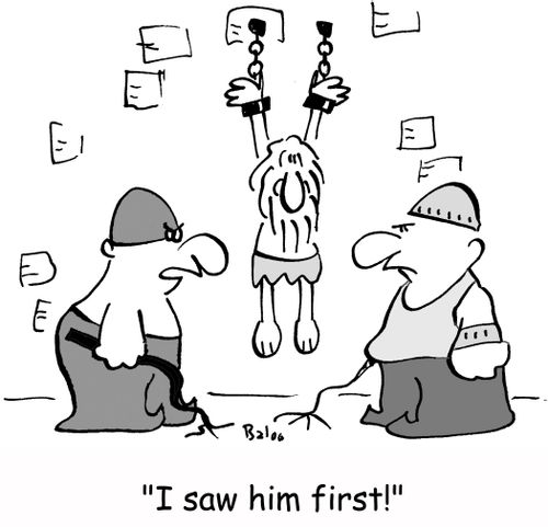 'I saw him first!'