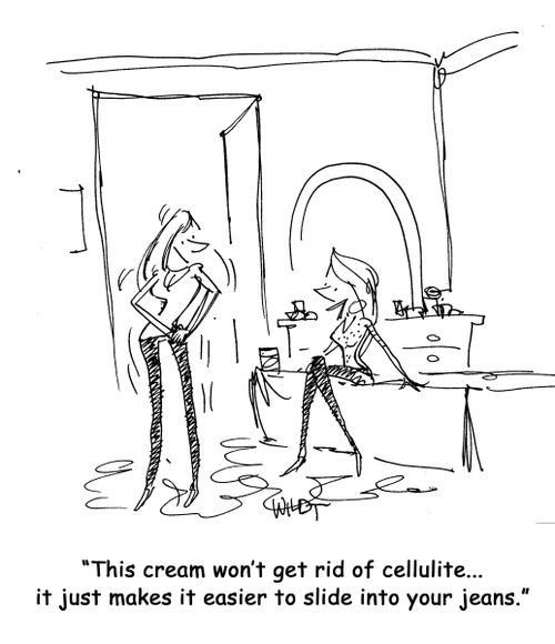This cream won't get rid of cellulite...it just makes it easier to slide into your jeans.