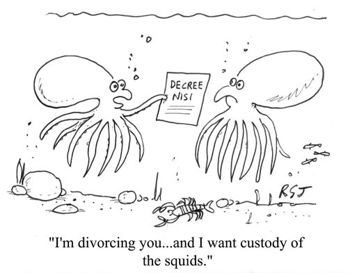 'I'm divorcing you...and I want custody of the squids.'