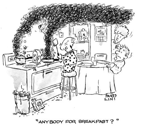 'Anybody for breakfast?'