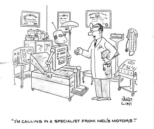 'I'm calling in a specialist from Mel's Motors.'